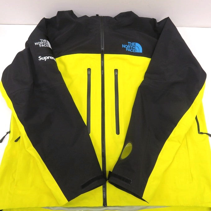Supreme x TNF Taped Seam Shell Jacket Black/Yellow Size XL