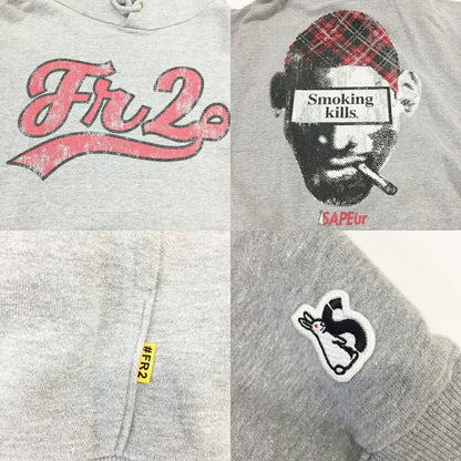 SAPEur x FR2 Smoking Kills Rodman Hoodie Gray Size XL