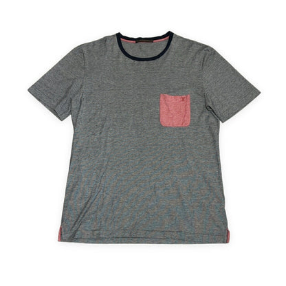LOUIS VUITTON Cotton Pocket T-Shirt Gray Size L