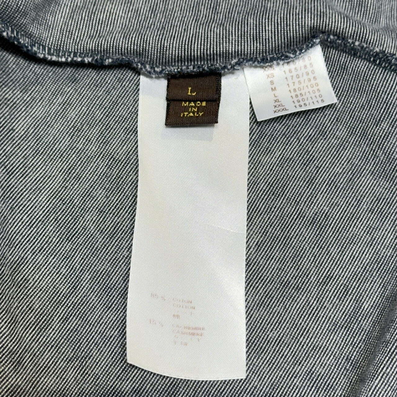 LOUIS VUITTON Cotton Pocket T-Shirt Gray Size L