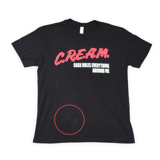 PLAYERYTEES Wu-TANG CLAN C.R.E.A.M T-Shirt Black Size L