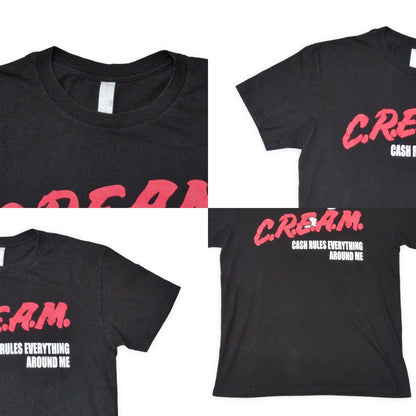 PLAYERYTEES Wu-TANG CLAN C.R.E.A.M T-Shirt Black Size L