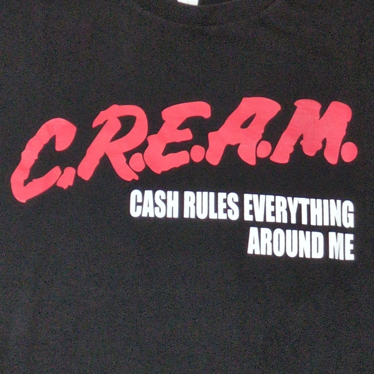 PLAYERYTEES Wu-TANG CLAN C.R.E.A.M T-Shirt Black Size L