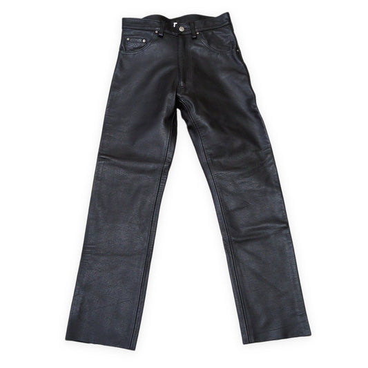 666 Leather Pants Black Made in England Size 30