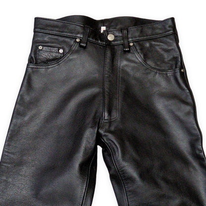 666 Leather Pants Black Made in England Size 30