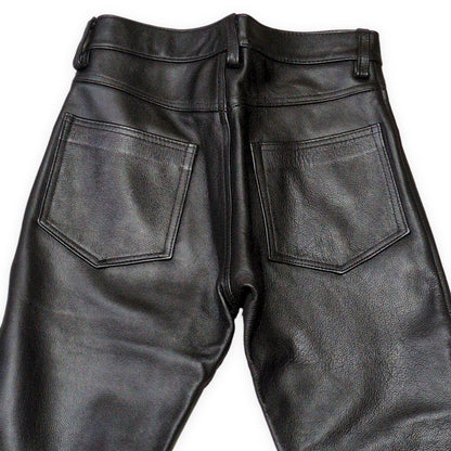 666 Leather Pants Black Made in England Size 30