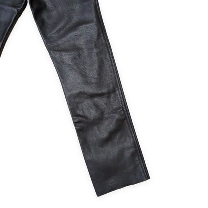 666 Leather Pants Black Made in England Size 30