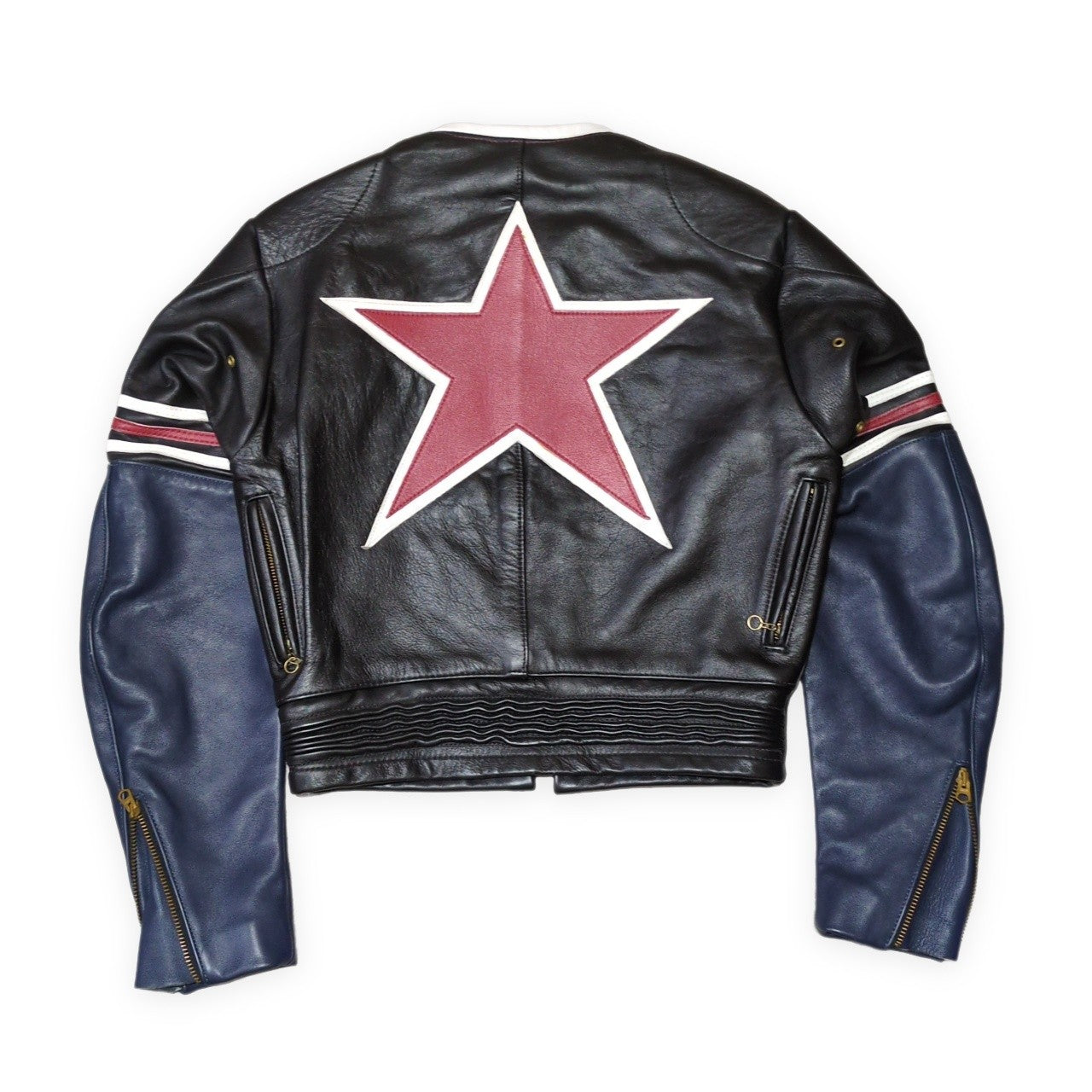 VANSON Star Leather Biker Jacket Size S