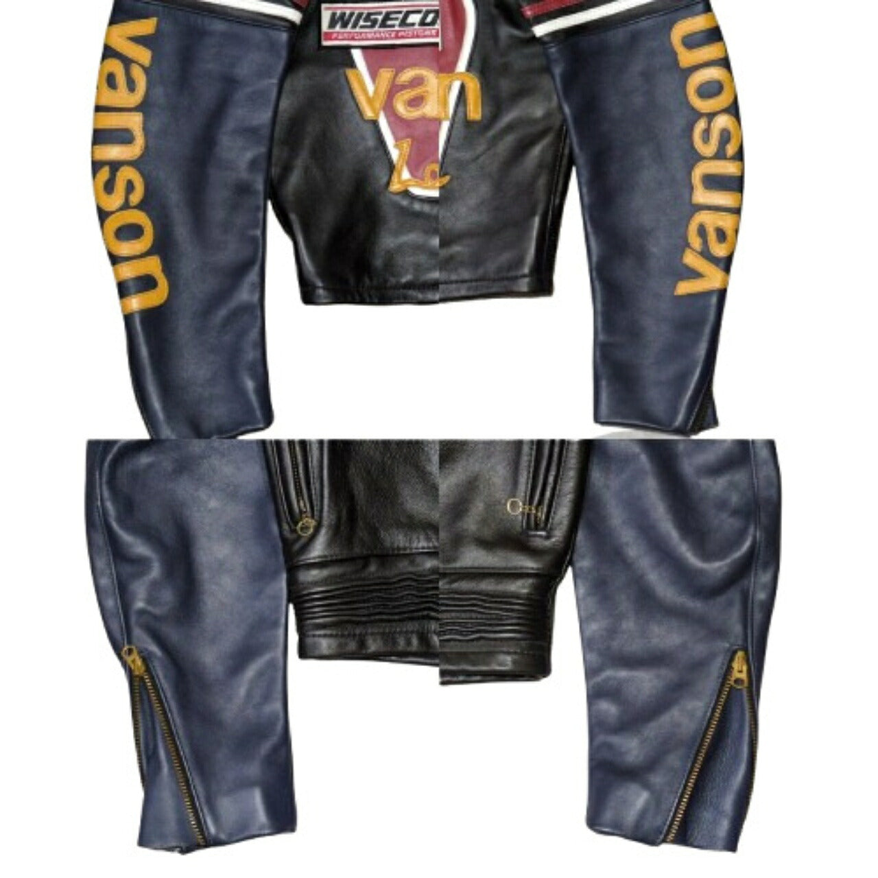VANSON Star Leather Biker Jacket Size S