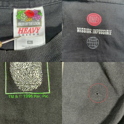 FRUIT OF THE LOOM 90s Apple x M:I Promo T-Shirt Size XL