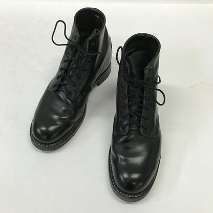 RED WING Beckman Work Boots Black Size 27.5