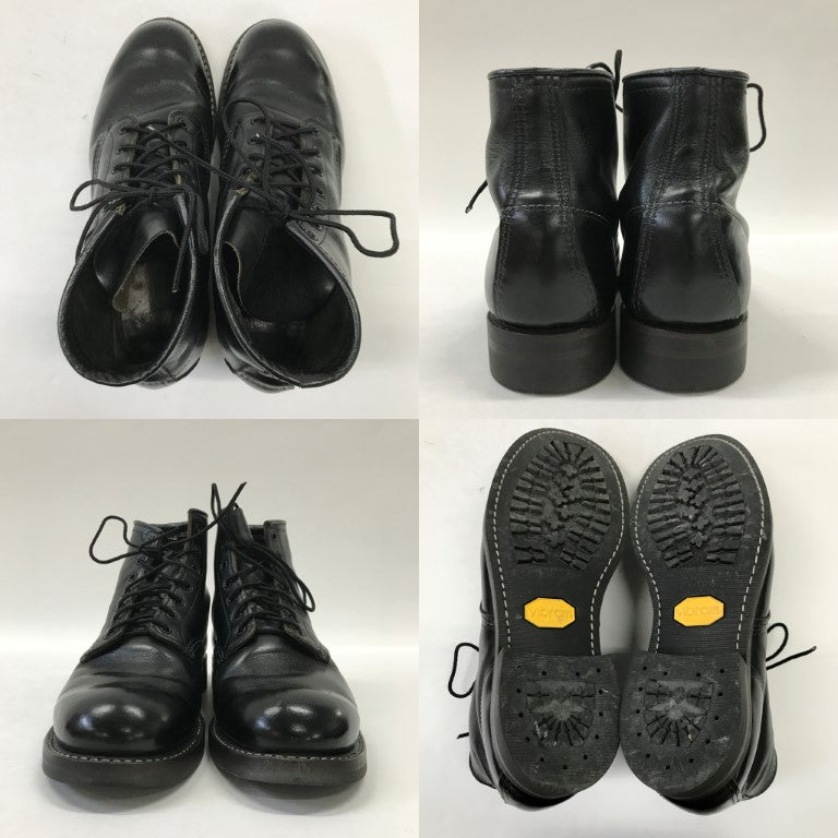 RED WING Beckman Work Boots Black Size 27.5