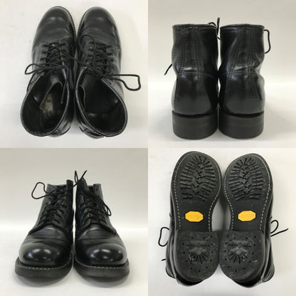 RED WING Beckman Work Boots Black Size 27.5