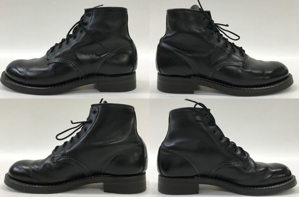 RED WING Beckman Work Boots Black Size 27.5
