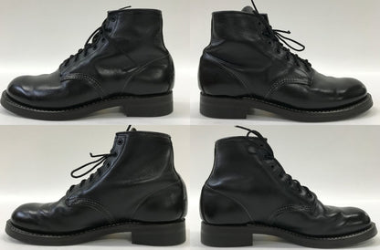 RED WING Beckman Work Boots Black Size 27.5