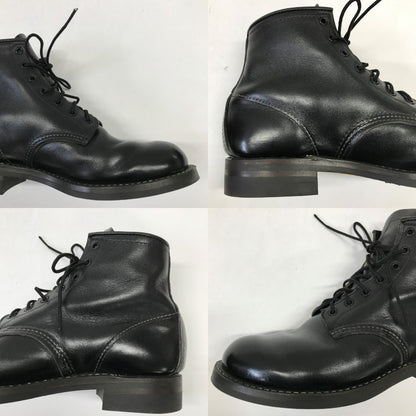 RED WING Beckman Work Boots Black Size 27.5