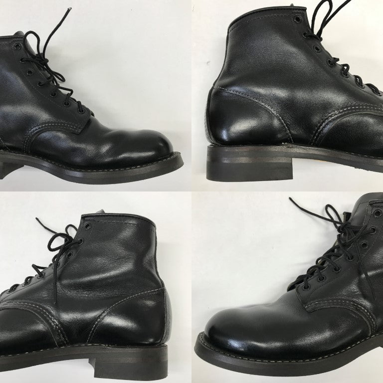 RED WING Beckman Work Boots Black Size 27.5