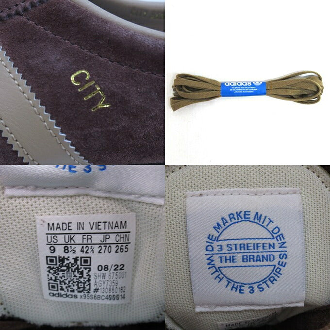 adidas City Shoes "Brown" Brown Sneakers Size 27cm