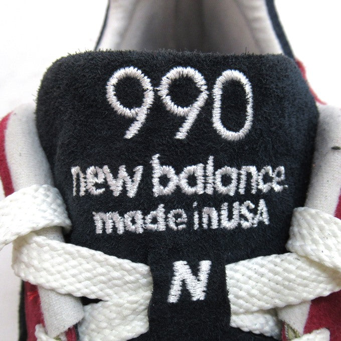 New Balance 990V2 "Red" MADE Red/Navy Sneakers Size 27.5cm