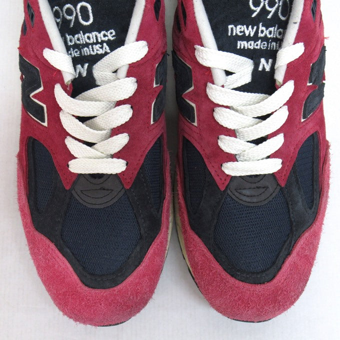 New Balance 990V2 "Red" MADE Red/Navy Sneakers Size 27.5cm