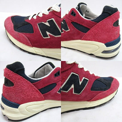 New Balance 990V2 "Red" MADE Red/Navy Sneakers Size 27.5cm