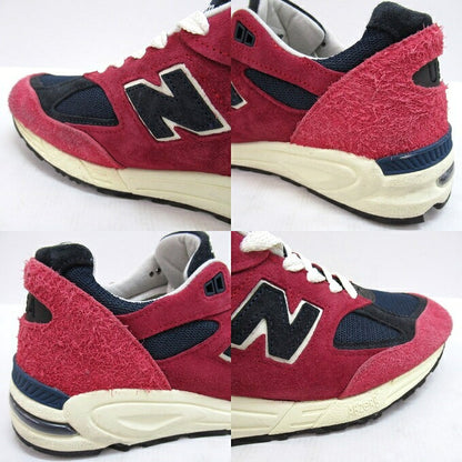 New Balance 990V2 "Red" MADE Red/Navy Sneakers Size 27.5cm