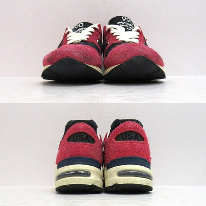 New Balance 990V2 "Red" MADE Red/Navy Sneakers Size 27.5cm