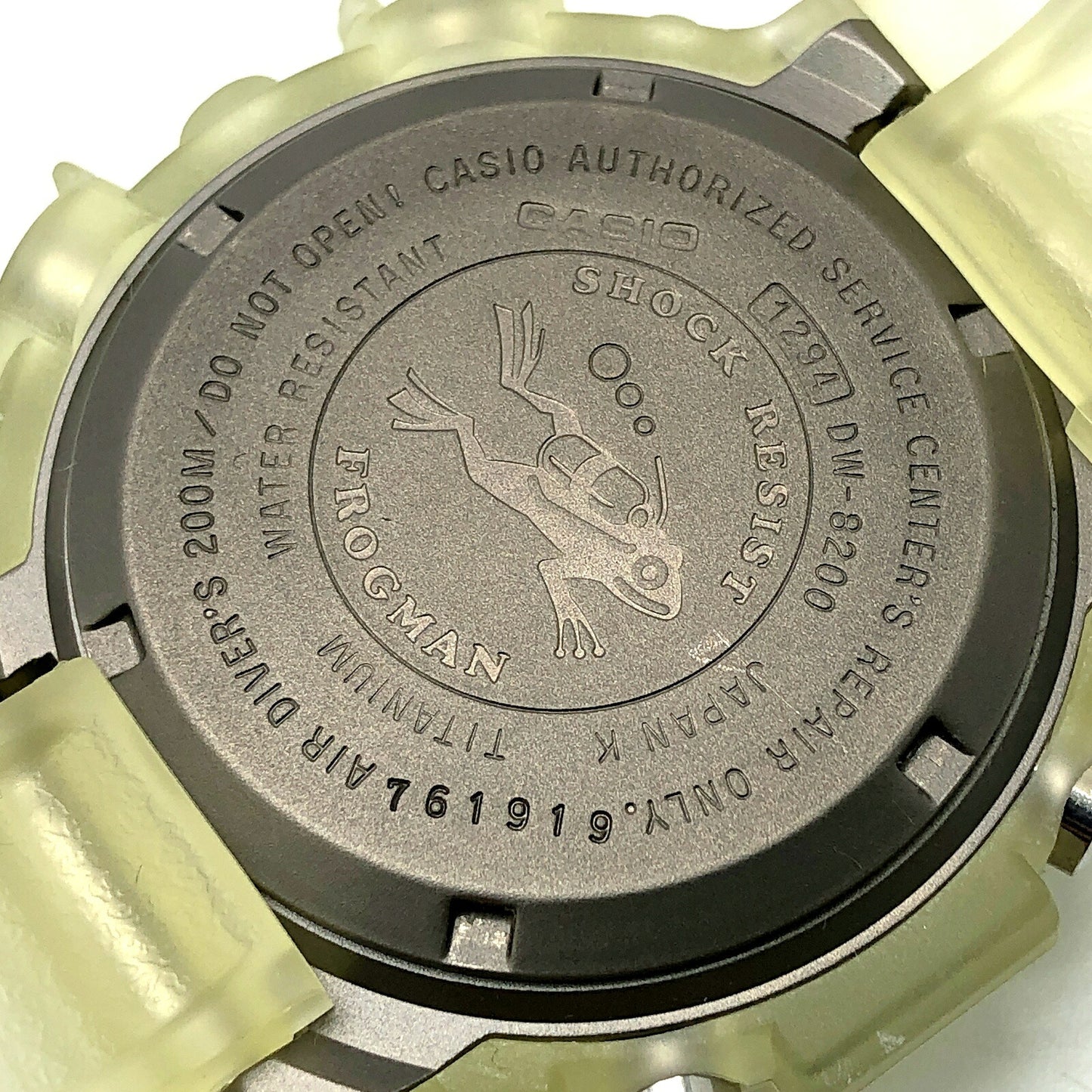 G-SHOCK DW-8200WC-7AT Frogman Skeleton Watch Size ONE SIZE
