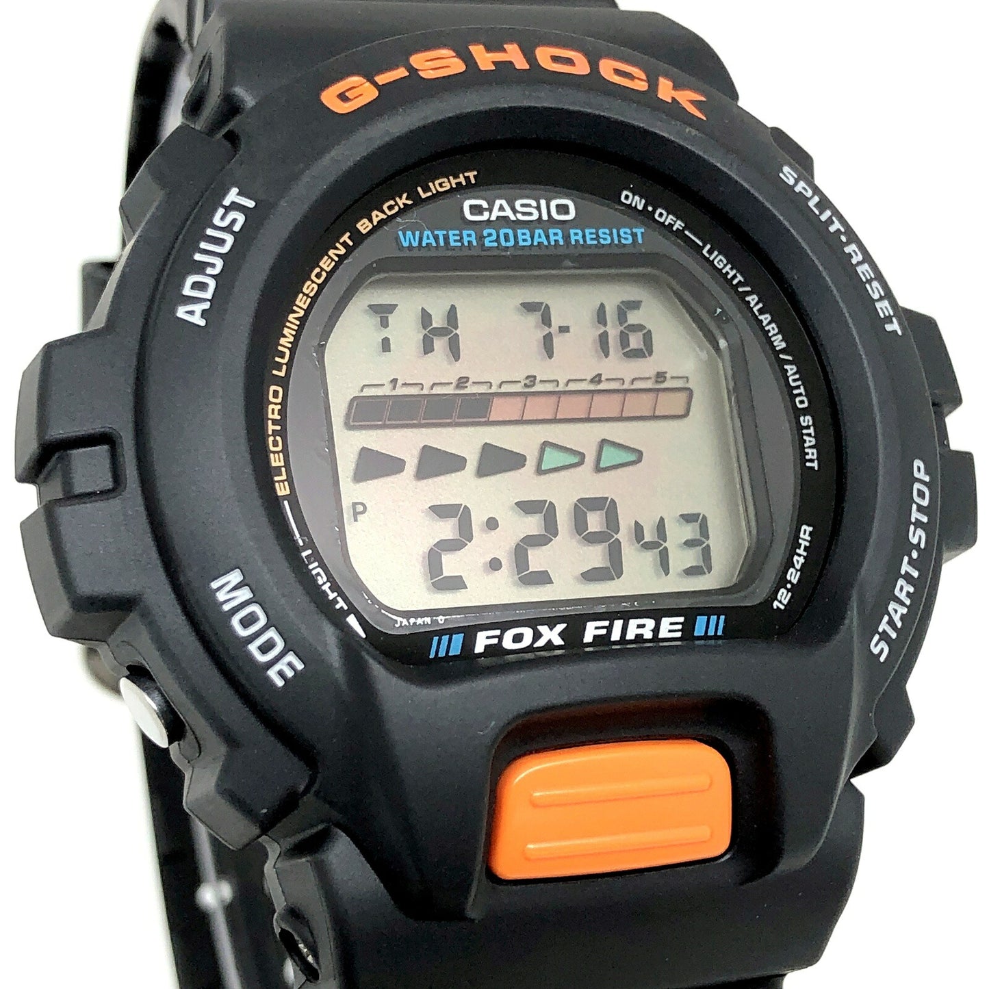 G-SHOCK DW-6600B-1A Fox Fire 90s EL Watch Size ONE SIZE