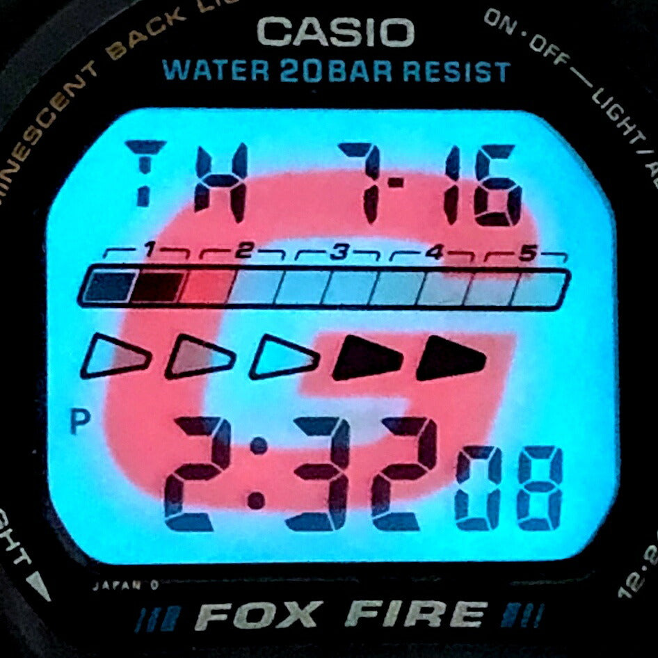 G-SHOCK DW-6600B-1A Fox Fire 90s EL Watch Size ONE SIZE