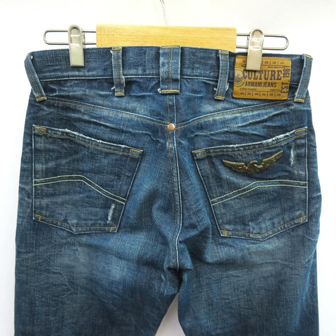 ARMANI JEANS Distressed Blue Denim Jeans Pants Size 31