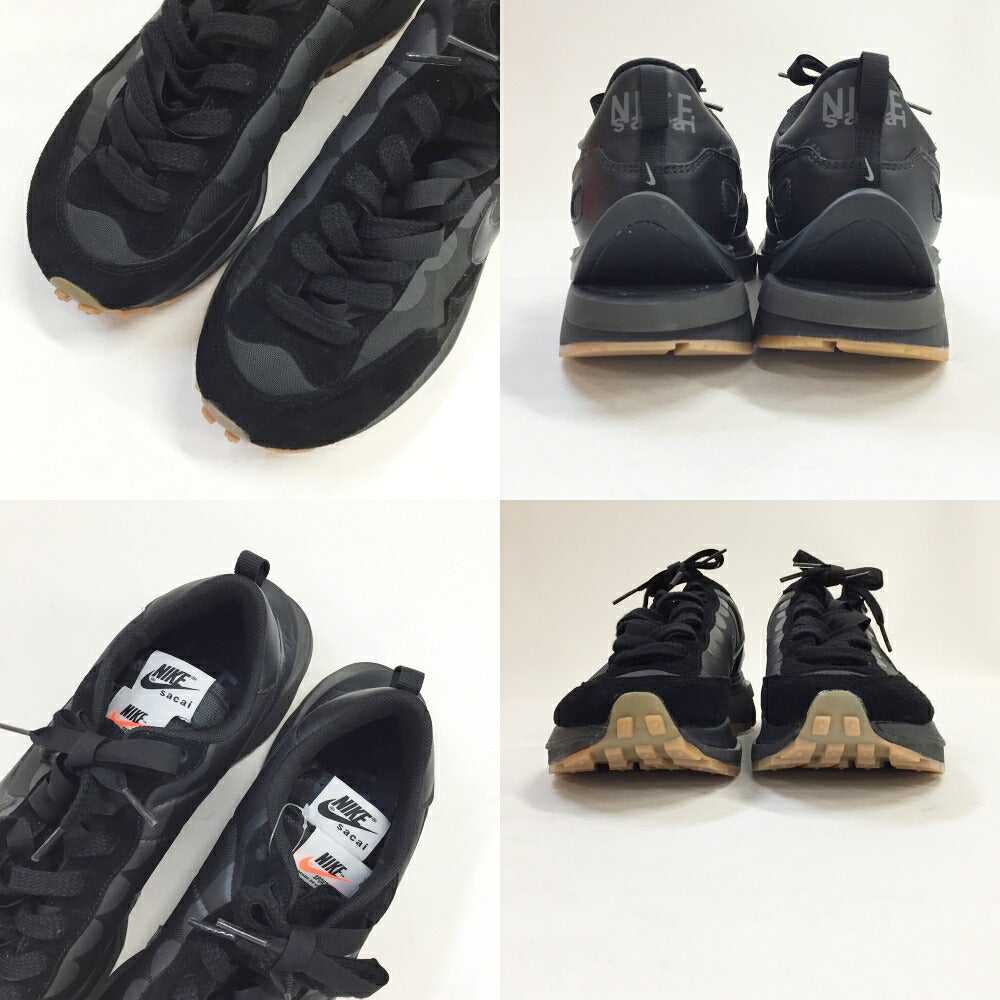 SACAI x Nike Vaporwaffle Black Sneakers Size 9.5