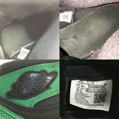 NIKE Air Jordan 1 Retro High OG Black/Green Sneakers Size 10