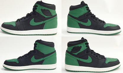 NIKE Air Jordan 1 Retro High OG Black/Green Sneakers Size 10