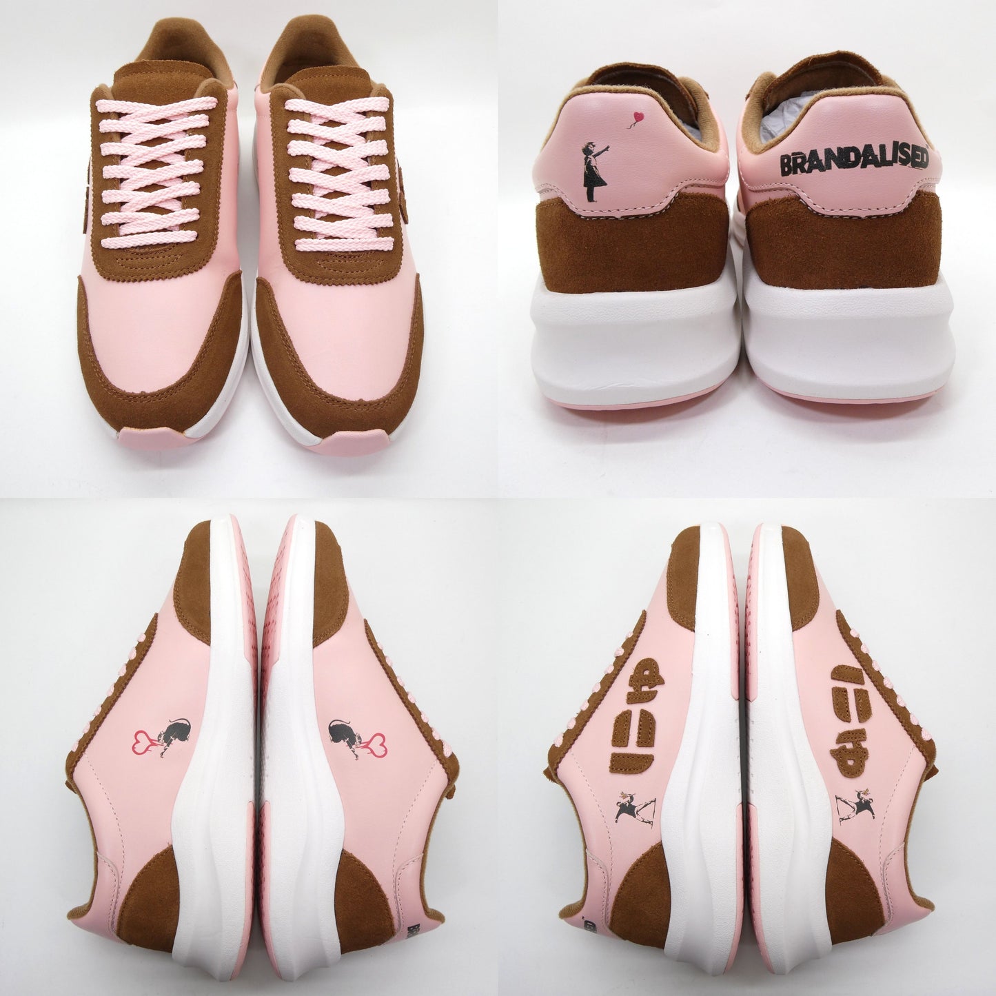 BRANDALISED x Sangacio Nyuz Pink Sneakers Size 7.5