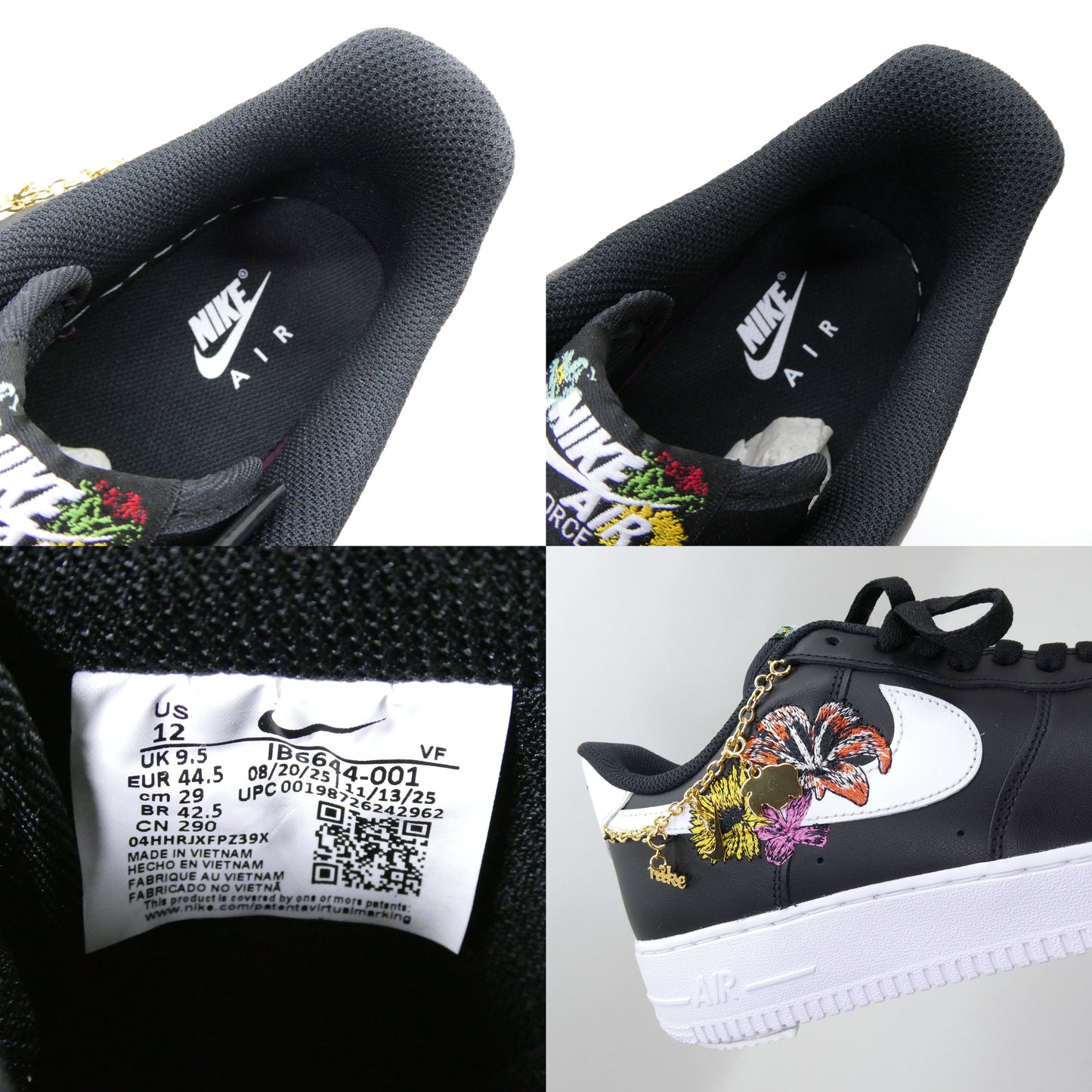 NIKE WMNS AIR FORCE 1 '07 Flowers Multi Sneakers Size 29.0