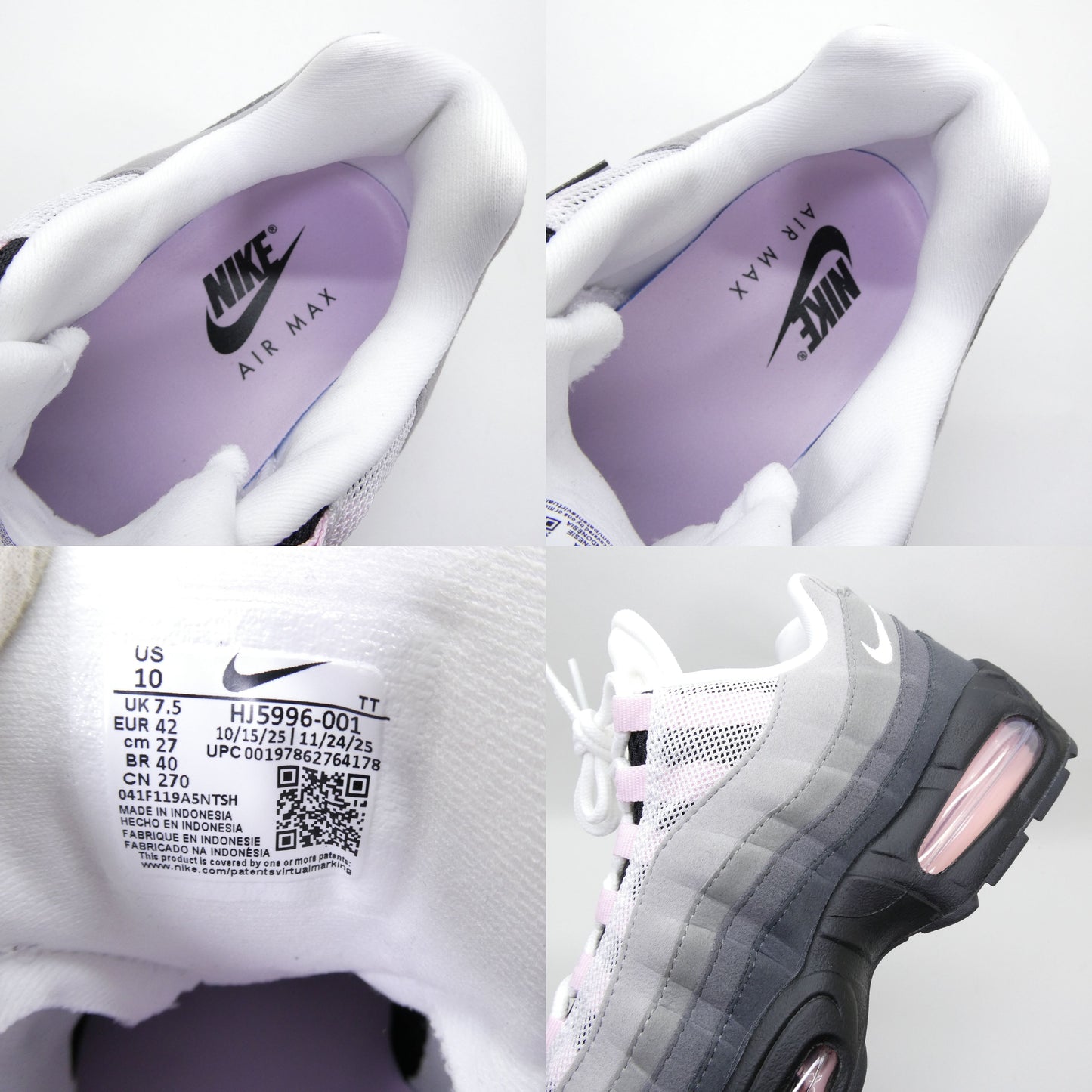 WMNS Nike Air Max 95 Big Bubble Multi Sneakers Size 27.0