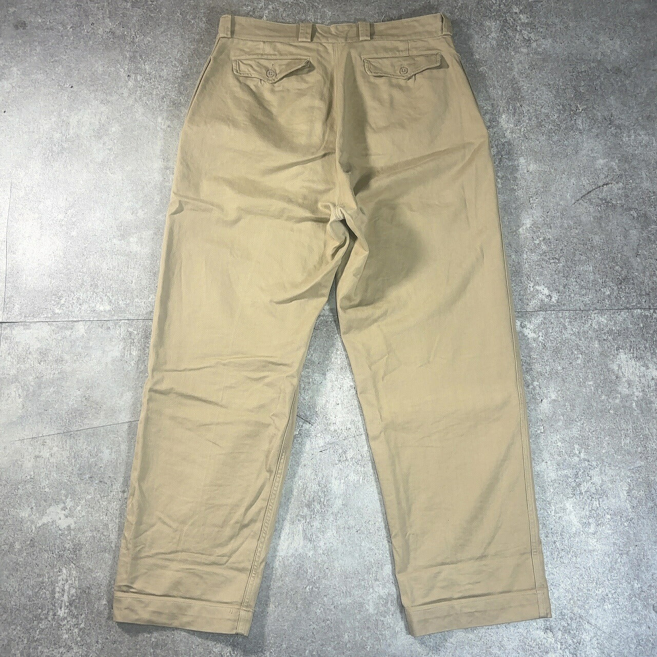 MILITARY 50s 60s French Army M52 Trousers Beige Size 35