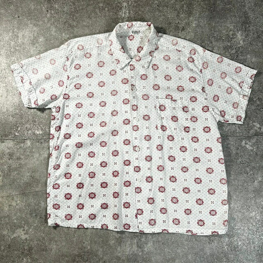TPUW 50s 60s Vintage Geometric Short Sleeve Shirt Size L