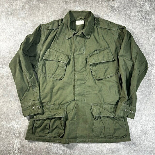U.S.ARMY 60s Vintage Jungle Fatigue Cotton Jacket Size L