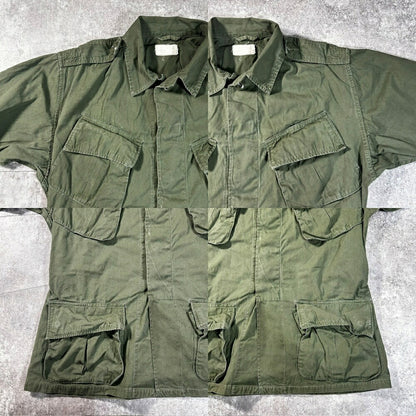 U.S.ARMY 60s Vintage Jungle Fatigue Cotton Jacket Size L