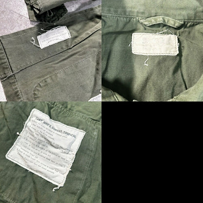 U.S.ARMY 60s Vintage Jungle Fatigue Cotton Jacket Size L