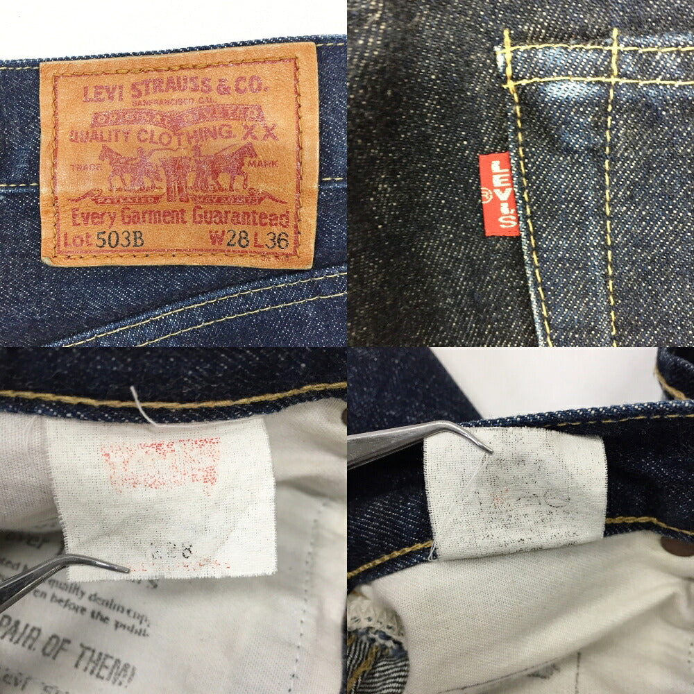 Levi's 98' 503B BIGE Indigo Denim Jeans Size 28