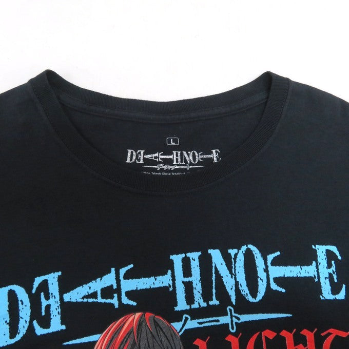 DEATH NOTE Light&Misa Print Black T-Shirt Size L