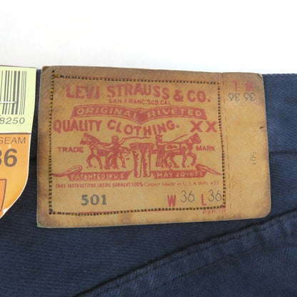 Levi's 90s USA 501 Navy Color Denim Pants Size W36