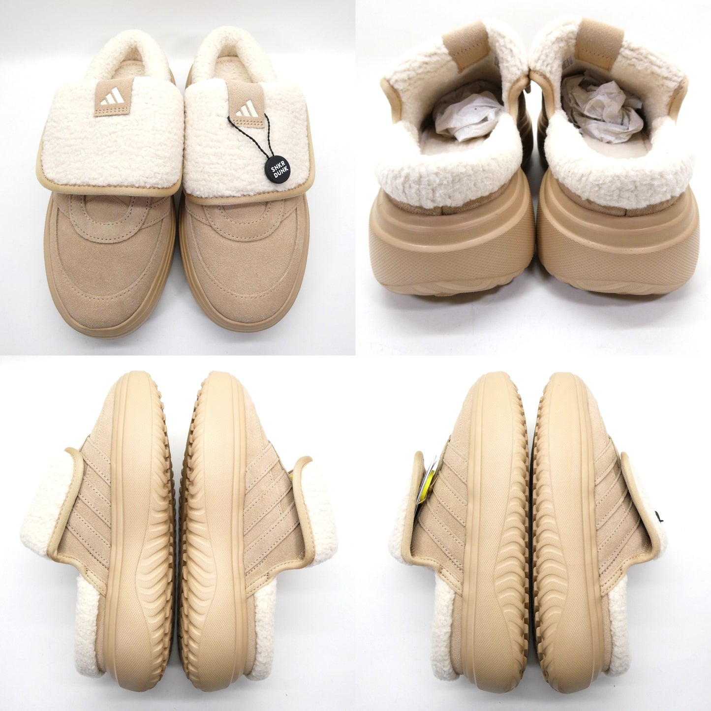 SANDSTONE adidas Grand Court Mule Sandals Beige Size 5.5