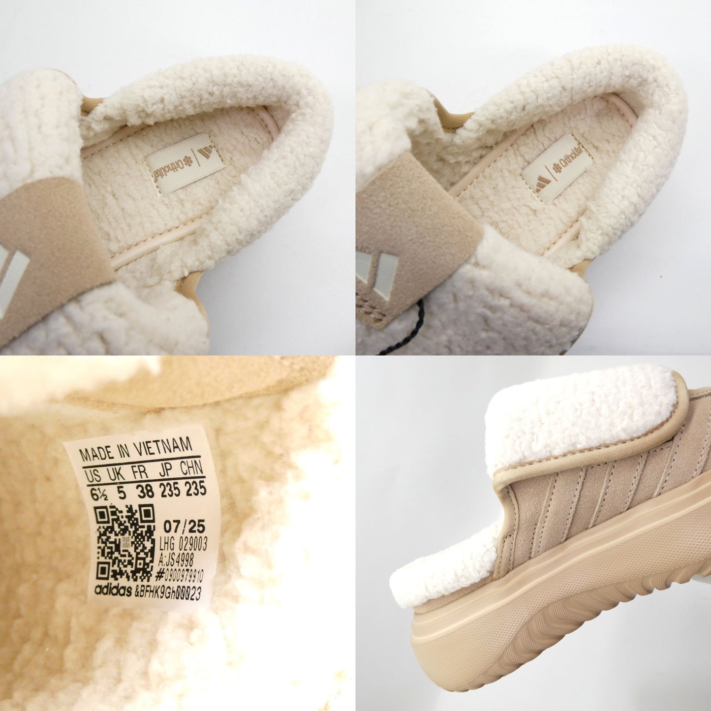 SANDSTONE adidas Grand Court Mule Sandals Beige Size 5.5