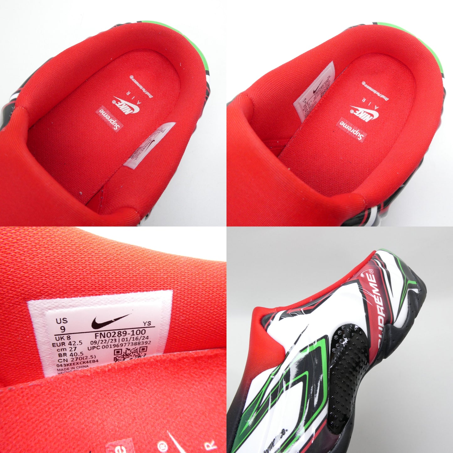 Supreme x Nike Clogposite SP Sneakers White Green Red