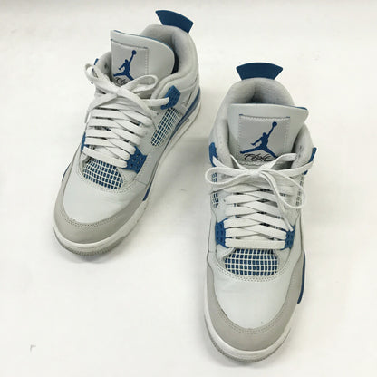 RETRO Nike Air Jordan 4 White Blue Sneakers Size 27.5