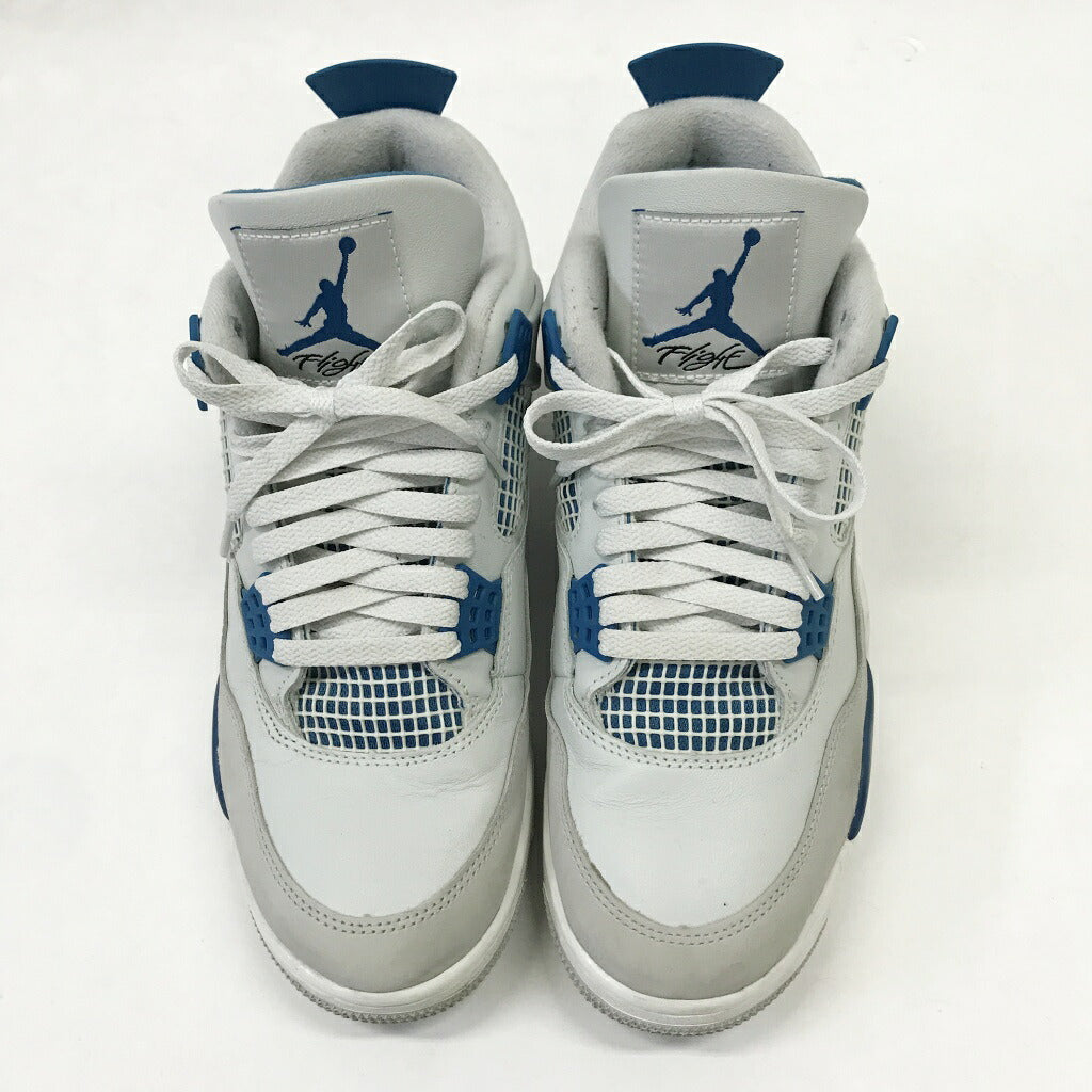RETRO Nike Air Jordan 4 White Blue Sneakers Size 27.5